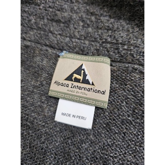 Alpaca International ~Woman One Size~ Dark Gray Open Front Alpaca/Wool Vest Knit - Picture 11 of 12